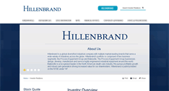 Desktop Screenshot of ir.hillenbrand.com